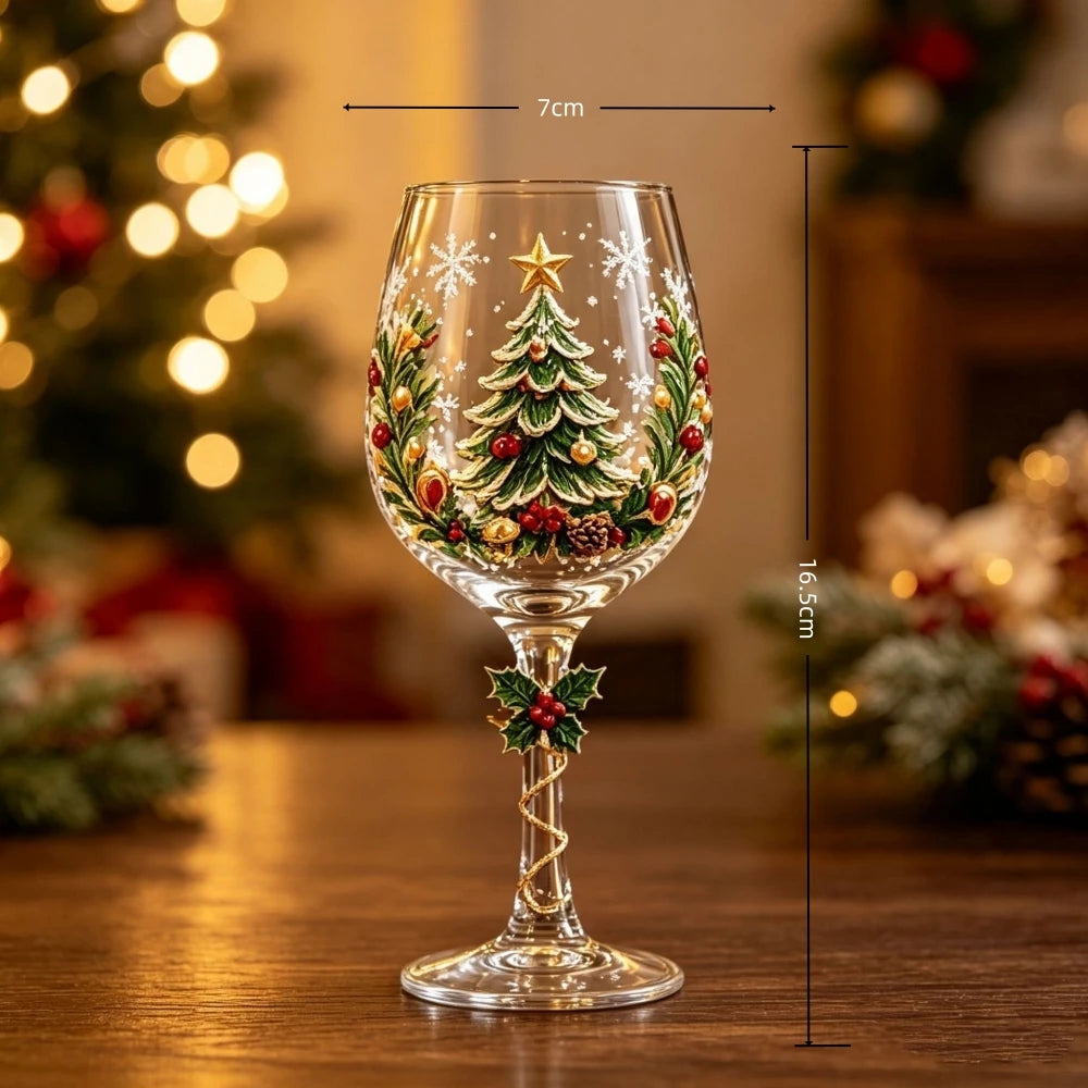Copas de vino con diseños navideños de JollyVibe