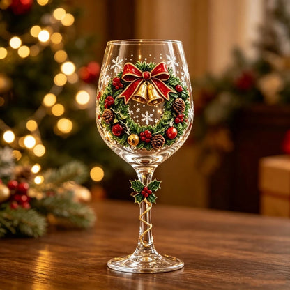 Copas de vino con diseños navideños de JollyVibe