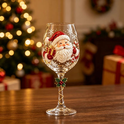 Copas de vino con diseños navideños de JollyVibe