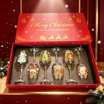 Copas de vino con diseños navideños de JollyVibe